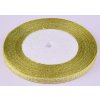 Stuha lurexová 23 m, šíře 6 mm varianta 8 žlutozelená