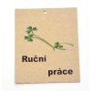 Tabliczka papierowa RUČNÍ PRÁCE 50x70 mm