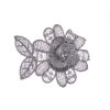 Prýmek 3D květ s lurexem 60 mm varianta stříbrný