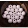 Korálky dřevěné 10mm/20ks varianta bílé