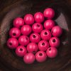 Korálky dřevěné 10mm/20ks varianta malinové
