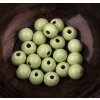 Korálky dřevěné 10mm/20ks varianta světle zelené