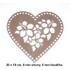 Dno - víko překližkové srdce květinové varianta 20x18 cm-6 mm