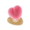 Čumáček plyšový srdce růžové varianta 17 mm