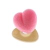 Čumáček plyšový srdce růžové varianta 12 mm