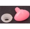 Čumáček růžový trojúhelník varianta 17x15 mm