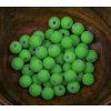 Korálky skleněné 8mm/50ks varianta neonově zelená