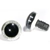 Očička 3D 20 mm glitrová varianta stříbrná
