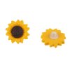 Plastic button sunflower 25mm