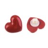 Plastic button heart 20 mm