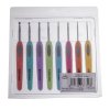 Metal crochet hook with plastic handle Lora set