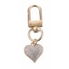 Carabiner with heart pendant