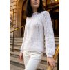 Crocheted white sweater EDEN