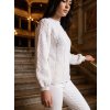 Crocheted white sweater EDEN