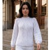 Crocheted white sweater EDEN