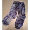 Knitted socks blue melange