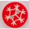 Knoflík  13 mm vločka varianta červený