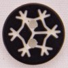 Knoflík  13 mm vločka varianta černý