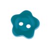 Knoflík květina FLORY varianta tmavě tyrkysový 12 mm