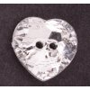 Guzik  15 mm przezroczyste serce