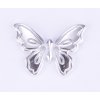 Knoflík 17x22 mm motýlek varianta 1 stříbrný
