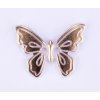 Knoflík 17x22 mm motýlek varianta 2 zlatý