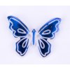Knoflík 17x22 mm motýlek varianta 4 modrý