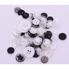 Knoflíky 10 - 15 mm MIX varianta 1 černobílé