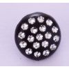 Knoflík 13 mm černý s kamínky