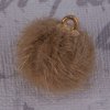 Knoflík - přívěšek bambulkový 16 mm varianta hnědý