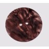 Knoflík 38mm mramorový plastový varianta vínovo-hnědý