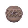 Knoflík 22mm s pruhem plastový varianta světle hnědý
