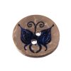 Coconut button 20 mm butterfly