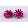 Knoflík 15mm květina varianta malinová