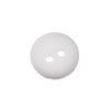 Button 18mm white plastic
