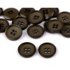 Knoflík 20 mm oblekový plastový varianta khaki zelená
