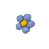 Knoflík 18mm květina plastový varianta modrý