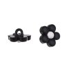 Knoflík 18mm květina plastový varianta černý