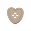 Knoflík 23 mm srdce SARA varianta krémový