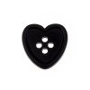 Knoflík 23 mm srdce SARA varianta černý