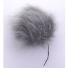 Bambule 13-15 cm z umělé kožešiny varianta šedá