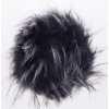 Bambule 15 cm z umělé kožešiny s poutkem varianta černobílá
