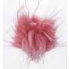 Bambule 10 cm z umělé kožešiny s poutkem varianta růžová s černými konci