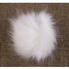Bambule 10 cm z umělé kožešiny s poutkem varianta bílá