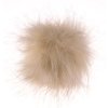 Bambule 10 cm z umělé kožešiny s poutkem varianta béžová s tm. konci