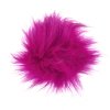 Bambule 10 cm z umělé kožešiny s poutkem varianta fuchsiová s černými konci