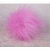 Bambule 10 cm z umělé kožešiny s poutkem varianta růžová střední