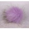 Bambule 10 cm z umělé kožešiny s poutkem varianta lila