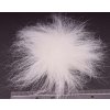 Bambule 10 cm z umělé kožešiny s poutkem varianta bílá