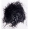 Bambule 10 cm z umělé kožešiny s poutkem varianta černobílá